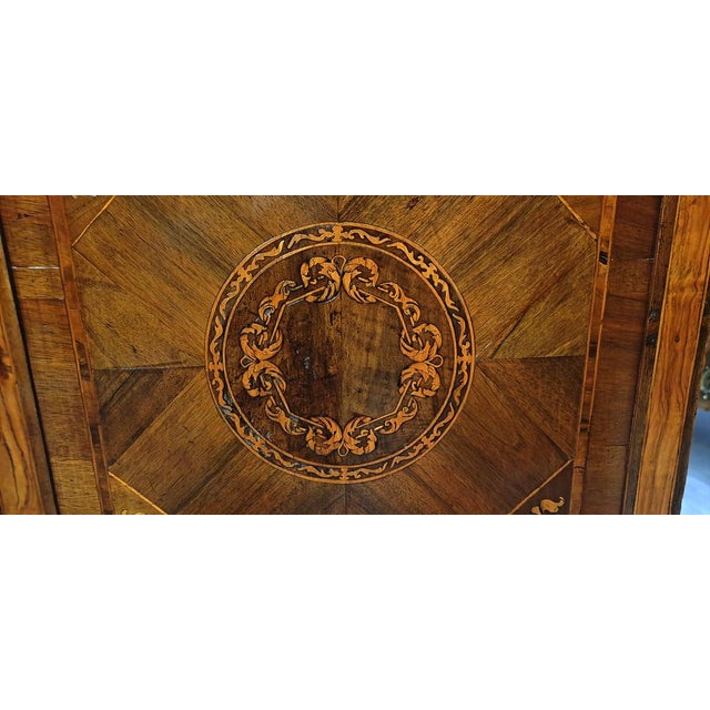 Wood Antique Inlaid Chest of Drawers, 1800s For Sale - Image 7 of 11