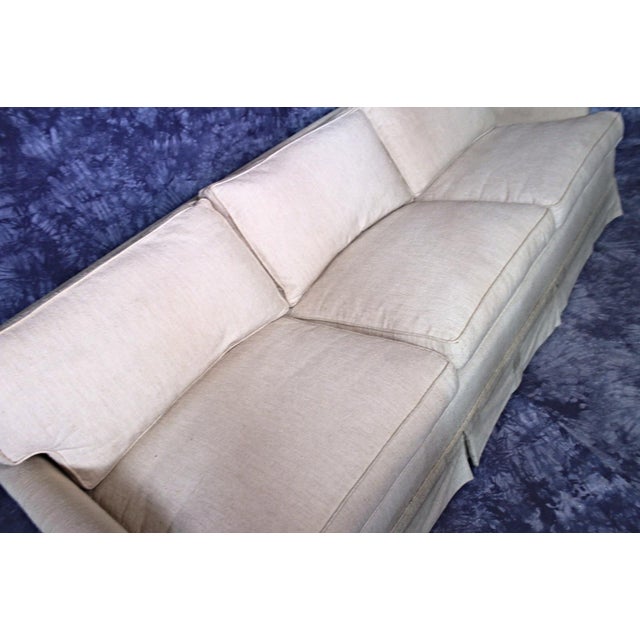 Modern Down Filled Raw Silk Sofa Chairish