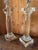 An elegant pair of architectural column table lamps produced by Restoration Hardware circa 2006, exemplifying the brand's...