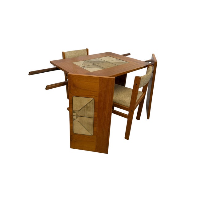 Mid-Century Modern Danish Teak 4-Seater Dining Table & Chairs from Gangso Mobler, 1970, Set of 5 For Sale - Image 11 of 15
