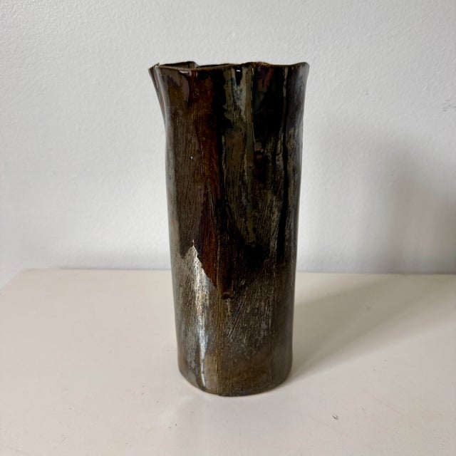 Postmodern Porcelain Vase With Glossy Glaze by Nathalee Paolinelli, Canada For Sale - Image 3 of 12