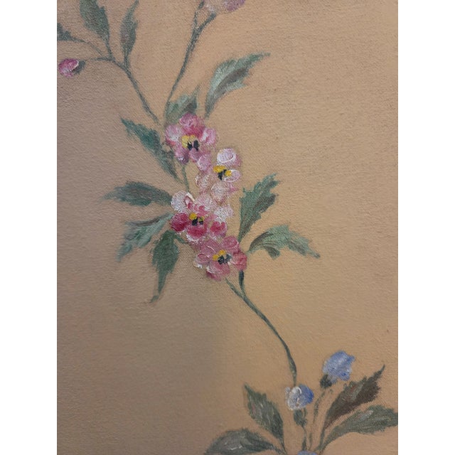 Vintage Handpainted Screen/Room Divider - Double Sided For Sale - Image 12 of 14