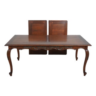Vintage French Refectory Walnut Dining Table For Sale