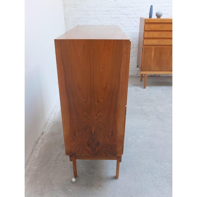 Walnut Abstracta Bar Cabinet by Jos de Mey for Van den Berghe-Pauvers, 1960s For Sale - Image 5 of 18