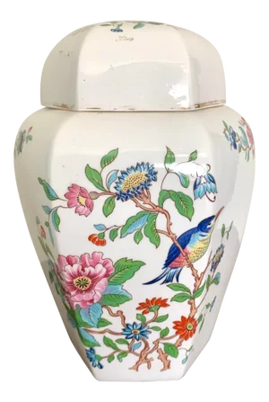 Vintage Aynsley Prembrook Bone China Octagon Ginger Jar