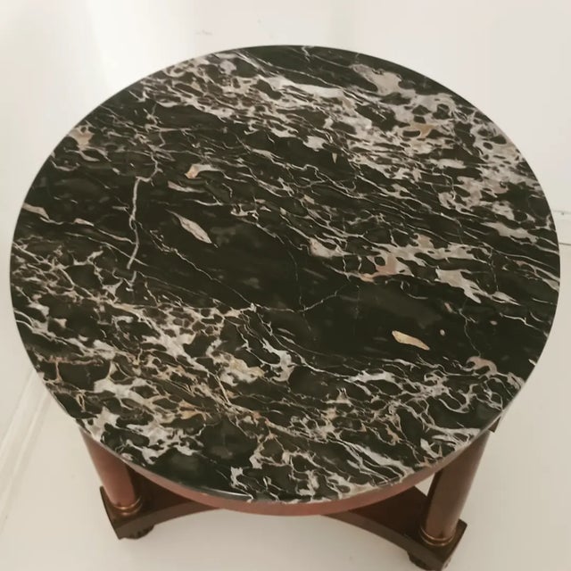 Baker Furniture Company Vintage Marble Side Table by Baker For Sale - Image 4 of 10