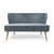 2020s Harlow Pale Blue Velvet Channel Back Wingback Bench For Sale - Image 5 of 5