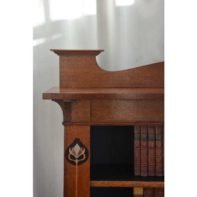Arts and Crafts Oak Open Bookcase, 1900s For Sale - Image 4 of 18