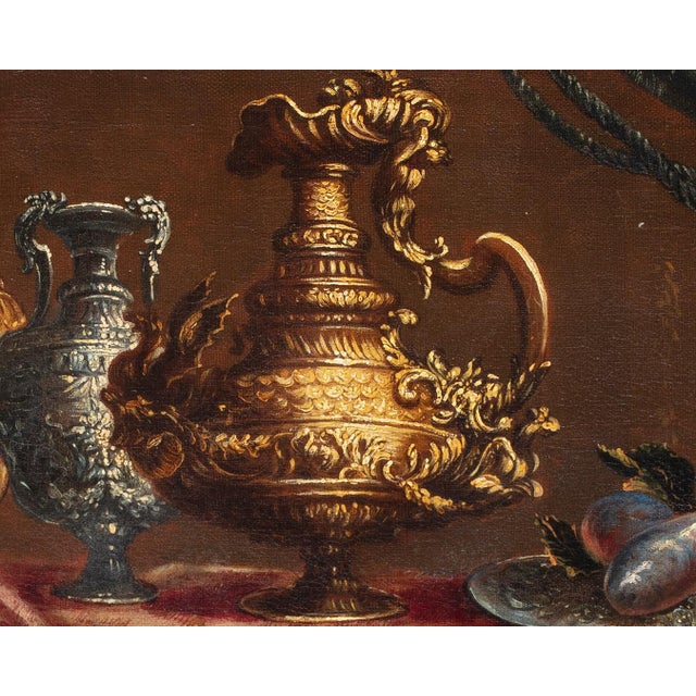 Unknown, Roman Maestro, Still Life, 1800s, Oil on Canvas, Framed For Sale - Image 7 of 12