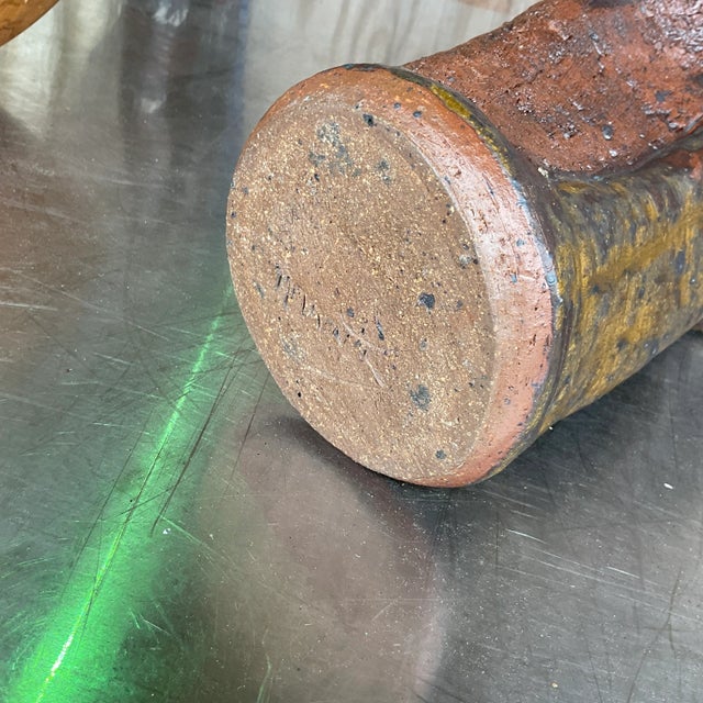 Vintage Boho Abstract Studio Pottery Vase For Sale In West Palm - Image 6 of 10