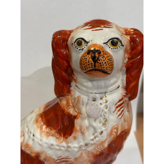 Staffordshire Antique Staffordshire King Charles Spaniel Figurine For Sale - Image 4 of 7