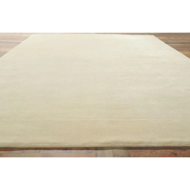 Contemporary Ivory Rug With Luxe Minimalist Style - 08'11 X 11'11 For Sale In Dallas - Image 6 of 9