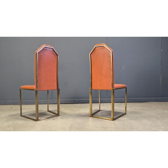 Vintage Brass Dining Chairs from Belgo Chrom, 1970s, Set of 6 For Sale - Image 11 of 14