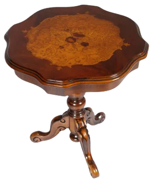 Coffee Table in Solid Walnut with Inlaid Top, 1940s