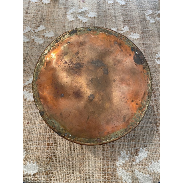 Antique Handcrafted Copper Bucket Pal Riveted Dovetail Features For Sale - Image 10 of 10