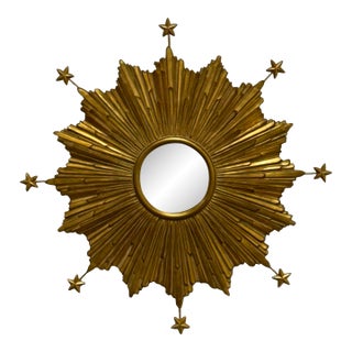 Carol Canner for Carvers Guild Starburst Mirror For Sale