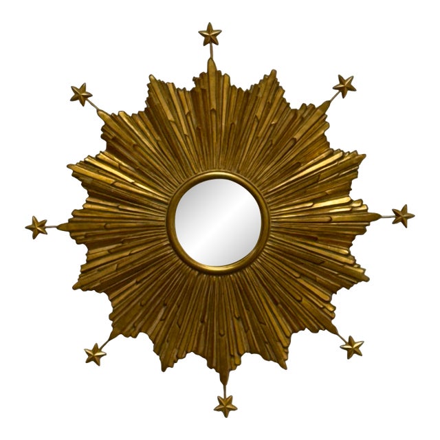 Carol Canner for Carvers Guild Starburst Mirror For Sale