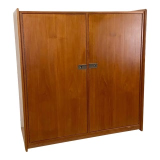 Scandinavian Modern Teak Armoire For Sale