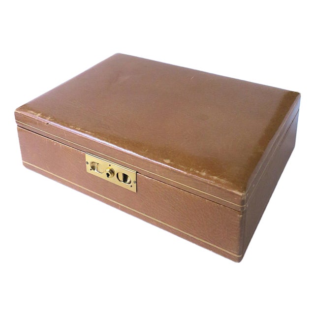 Leather Jewelry Box Made in Spain, Similar to Italian For Sale