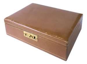 Leather Jewelry Box Made in Spain, Similar to Italian