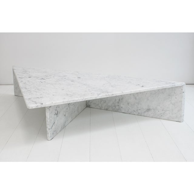 Sectional Triangle Carrara Marble Coffee Tables by Angelo Mangiarotti for Up&Up, Italy, 1970s, Set of 2 For Sale - Image 17 of 18