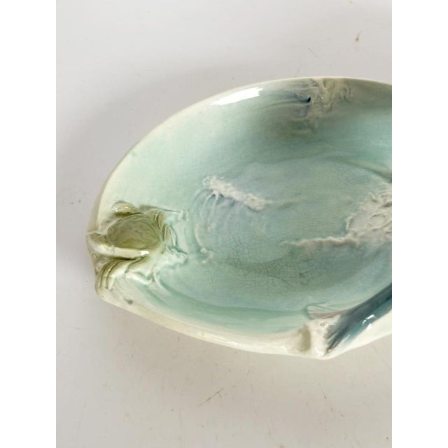 1920s Art Nouveau Majolica Trinket Dish with Fish Decoration, France, 1920s For Sale - Image 5 of 13