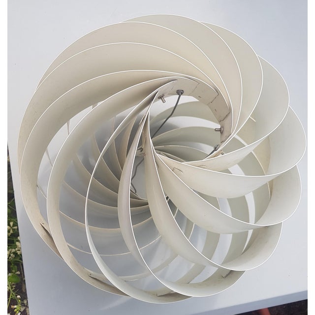 Lyfa Space Age White Pendant Turbo from Lyfa, 1965 For Sale - Image 4 of 5