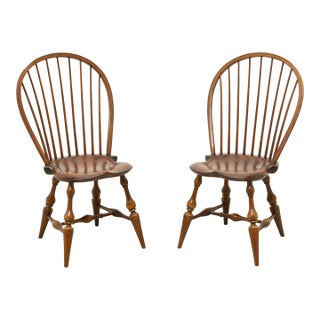 d.r. Dimes Cherry Finish Windsor Dining Side Chairs - Pair D For Sale