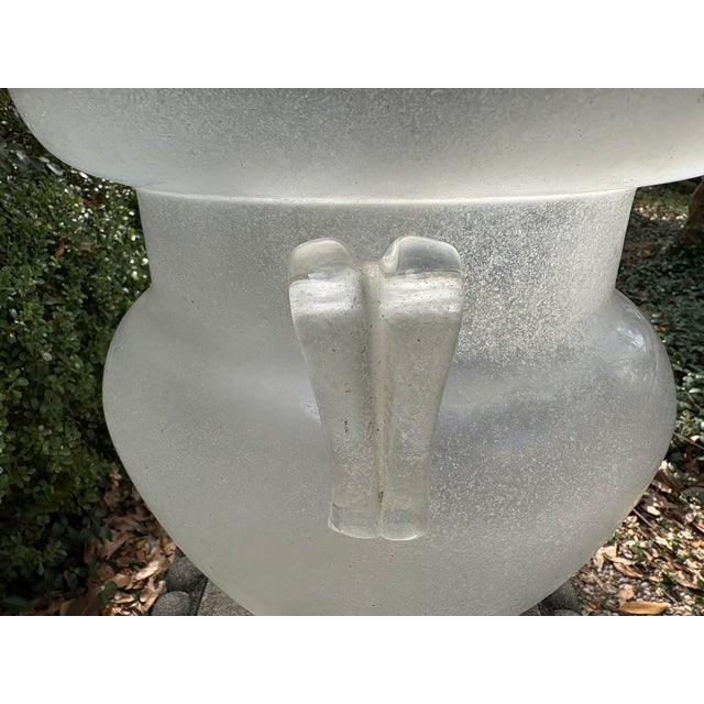 Glass 1930s Murano Glass Urn Signed Seguso For Sale - Image 7 of 14