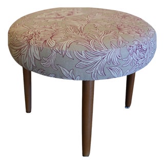 Round Stool in Chrysanthemum Toile from Morris & Co, 1960s For Sale