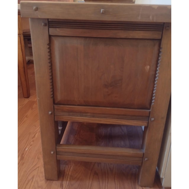 Brown Ernest Thompson Santa Fe - Southwestern Carved Wood Storage Chest / Blanket Chest For Sale - Image 8 of 17