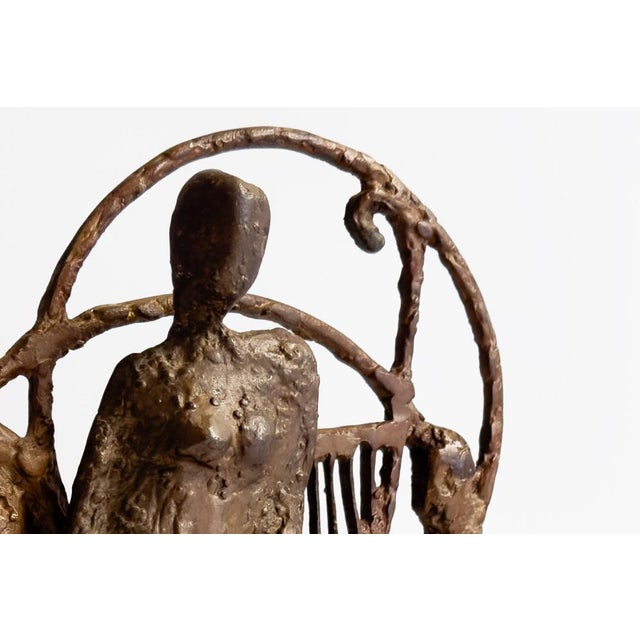 Aristide Patsoglou, Greek Sculpture with Brown Patina, 1980s, Bronze For Sale - Image 6 of 12