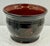 Ned Foltz 2001 Redware Hand Turned, Signed Medium Size Cachepot With Black Glaze and Brown, Yellow & Green Slip Decoration...