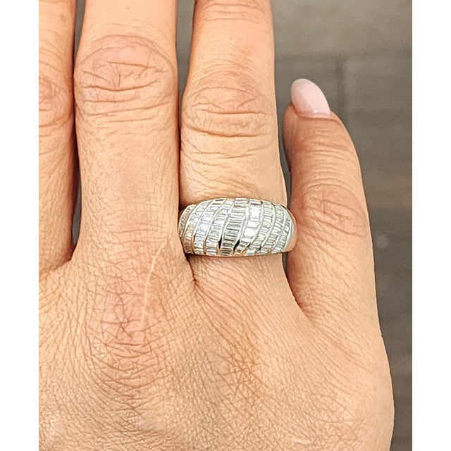 Modern 2.10 Ct Diamond Ring Size 6.75 For Sale - Image 3 of 9