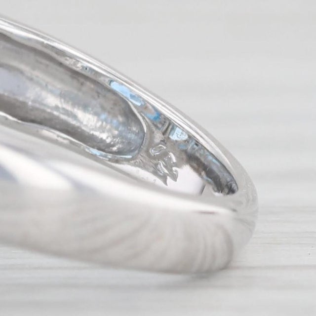 8.11ctw Pear Topaz Diamond Halo Cocktail Ring 18k White Gold Size 5.25 For Sale In Greensboro - Image 6 of 8