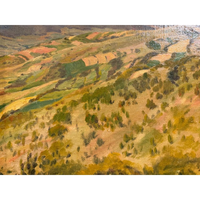 Brown Heinrich Pforr, The Kirmesweg – View from Laudenbach to Uengsterode, Oil Painting on Canvas For Sale - Image 8 of 12