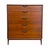Mid-Century Modern five-drawer tallboy dresser from the highly collectible Esprit line, designed by Merton Gershun for...