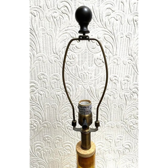 Large Vintage Mid-Century Gold Murano Bubble Glass Jug Lamp For Sale - Image 4 of 13