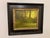 This oil painting captures a serene upstate landscape bathed in warm, golden light, evoking a tranquil atmosphere. The...