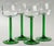 Mid-Century Modern 1990s Rhine Wine Emerald Straight Stem Glasses - Set of 4 For Sale - Image 3 of 3