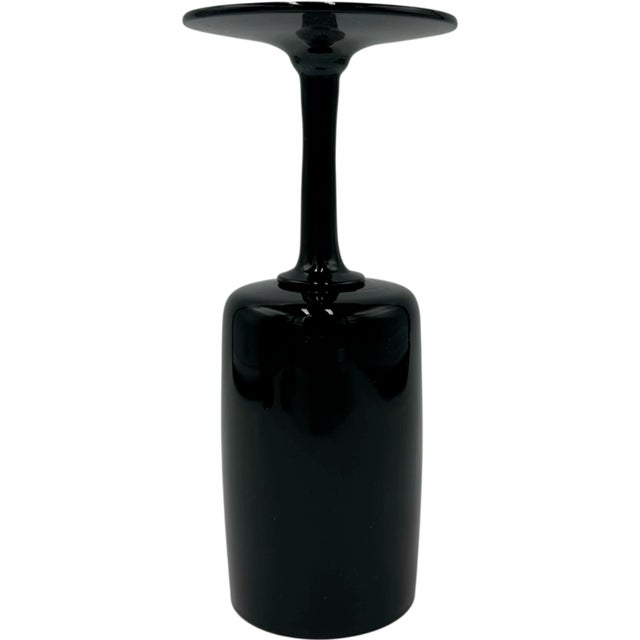 Vintage Mid-Century Modern Black Cocktail Glasses Mid Century Stemware - Set of 4 For Sale In Washington DC - Image 6 of 10