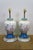 White 2 Antique French Floral Painted Butterfly Ginger Jar Mantel Urn Lamps Pair 34" For Sale - Image 8 of 18