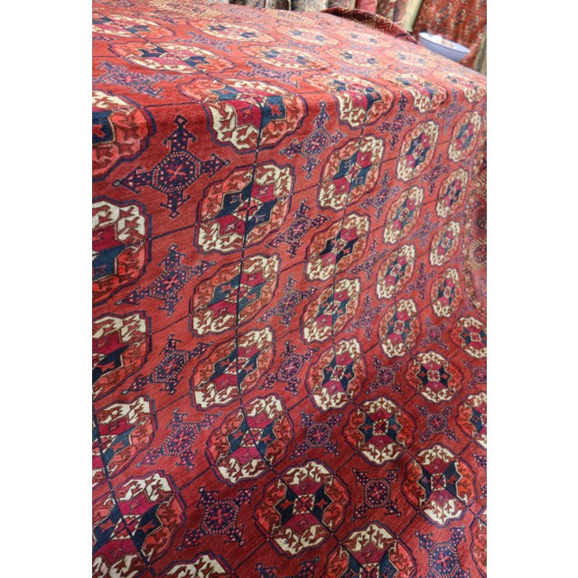 Antique Turkoman Tekke Main Carpet, Mid 19th Century For Sale - Image 11 of 13