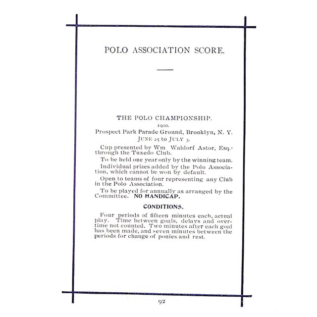 Polo Association 1901 Annual For Sale - Image 13 of 13