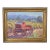 Silvio Silvestri, Listed Artist (1948-2018) California Farmland Landscape Painting W/ Antiqued Ornate Gold Frame For Sale