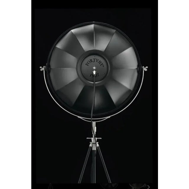 Mariano Fortuny Black and Gold Leaf Studio 76 Tripod Floor Lamp by Mariano Fortuny For Sale - Image 4 of 11