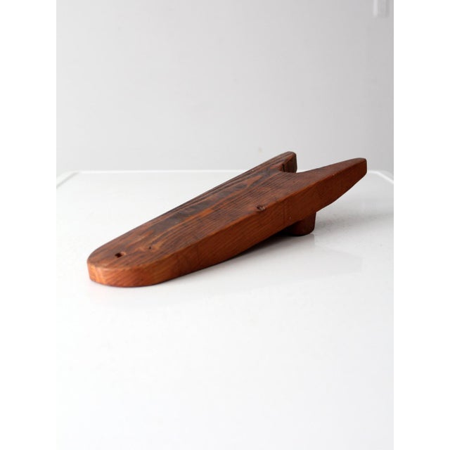 Farmhouse Vintage Wood Boot Jack For Sale - Image 3 of 9