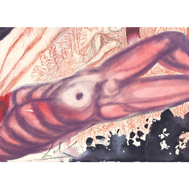 Abstract 1967 Salvador Dalí Biblia Sacra Lithograph "Mulier E Latere Viri" (Woman From the Side of Man) For Sale - Image 3 of 7