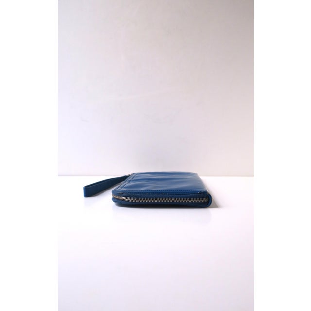 Chanel Handbag Clutch Leather With Wrist Strap, Cobalt Blue, Circa 2010s For Sale - Image 11 of 15