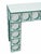 Glass Console Table with Mirrored Glass Tiles and Curved Silver Finish Entryway Table, 1980s For Sale - Image 7 of 10